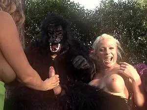 Gorillas Fucking Girls - blonde babes boning the gorilla boy | Exclusive online mature videos for  free on the hottest tube in town.